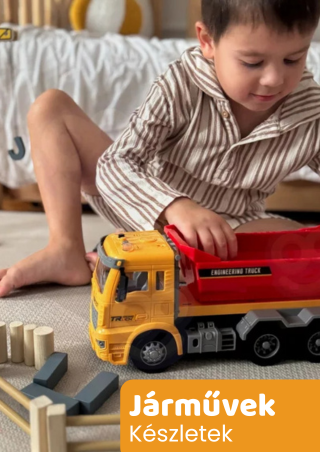 Járművek, játék autók, vonatkészletek