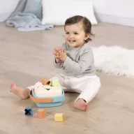 Smoby formaválogató játék - fogantyús tárolódobozban