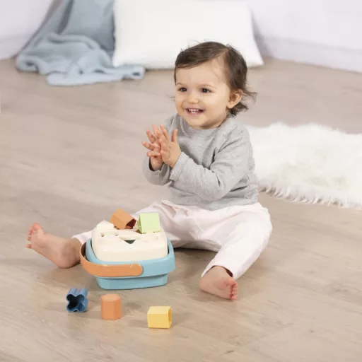 Smoby formaválogató játék - fogantyús tárolódobozban