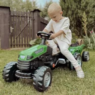   Woopie XXL pedálos traktor utánfutóval - csendes kerekekkel