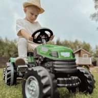   Woopie XXL pedálos traktor utánfutóval - csendes kerekekkel