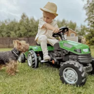   Woopie XXL pedálos traktor utánfutóval - csendes kerekekkel
