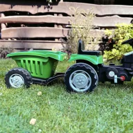   Woopie XXL pedálos traktor utánfutóval - csendes kerekekkel