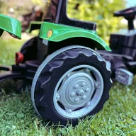   Woopie XXL pedálos traktor utánfutóval - csendes kerekekkel