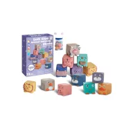   Woopie baby extra puha szenzoros, szilikonos építőkocka készlet