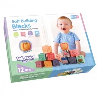 Woopie baby extra puha szenzoros, szilikonos építőkocka 
