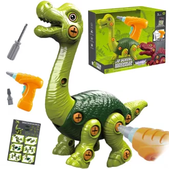   Woopie összeszerelhető Brachiosaurus fúróval és csavarhúzóval – mozgatható elemekkel