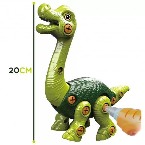 Woopie összeszerelhető Brachiosaurus fúróval és csavarhúzóval – mozgatható elemekkel