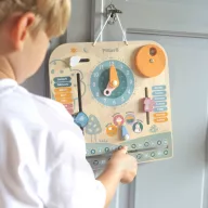 VIGA PolarB Montessori naptár és óra – angol nyelvű oktató játék, amely segít a hónapok, napok és évszakok megismerésében