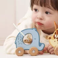 Viga PolarB montessori tologatós elefánt golyóvezetővel
