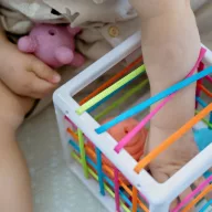 Woopie szenzoros fejlesztő kocka - szilikon
