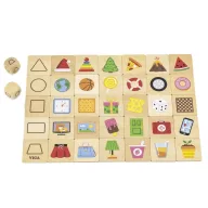 Viga összeillő formák 37 db-os fa puzzle