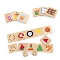 Viga összeillő formák 37 db-os fa puzzle
