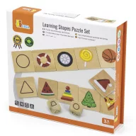 Viga összeillő formák 37 db-os fa puzzle