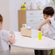 JátékViga fa játék pénztárgép - szürke