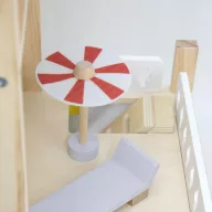   Viga PorarB 3 szintes babaház szett -  bútorokkal és babákkal