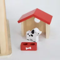   Viga PorarB 3 szintes babaház szett -  bútorokkal és babákkal