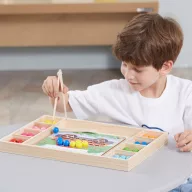 Viga montessori csipeszes játék feladatlapokkal