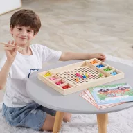 Viga montessori csipeszes játék feladatlapokkal