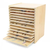   Viga 12 db-os montessori fogantyús puzzle készlet - tárolóval