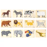   Viga 12 db-os montessori fogantyús puzzle készlet - tárolóval