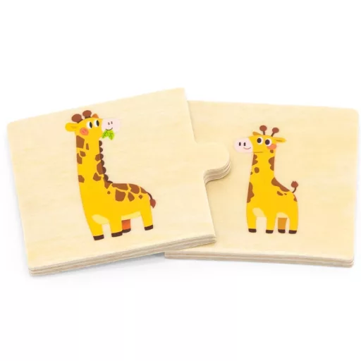 Viga kicsik és nagyok állatos párosító puzzle