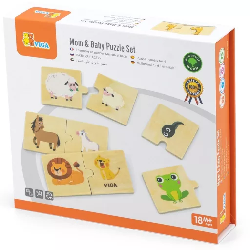 Viga kicsik és nagyok állatos párosító puzzle