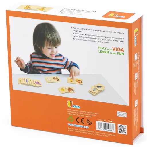 Viga kicsik és nagyok állatos párosító puzzle
