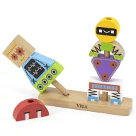   Viga montessori fa robotépítő feladatlapokkal - kreatív fejlesztő játék