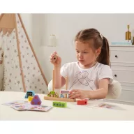   Viga montessori fa robotépítő feladatlapokkal - kreatív fejlesztő játék
