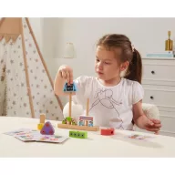   Viga montessori fa robotépítő feladatlapokkal - kreatív fejlesztő játék