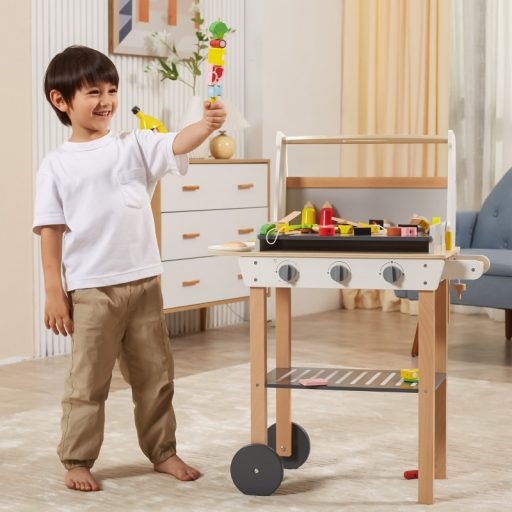 JátékViga XXL fa grillkonyha - 47 db kiegészítővel