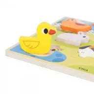 Viga montessori magasított farmos puzzle