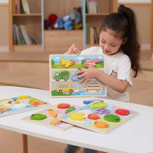 JátékViga magasított zöldséges puzzle