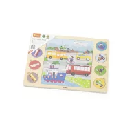 JátékViga 9 db-os puzzle és képkereső - járműves