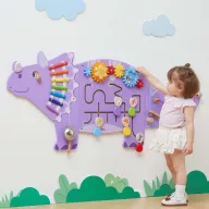 Viga fa montessori fali játék – manipulációs tábla