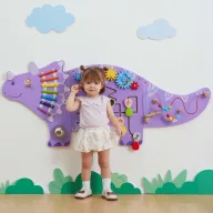 Viga fa montessori fali játék – manipulációs tábla