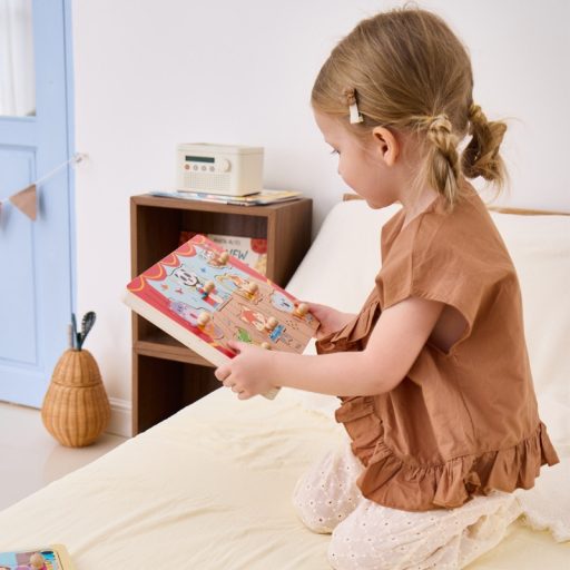 VIGA zenélő állatok fa puzzle – interaktív kirakós hangszerhangokkal