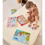   VIGA zenélő állatok fa puzzle – interaktív kirakós hangszerhangokkal