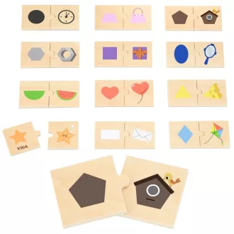   VIGA árnyékpárosító fa puzzle – logikai fejlesztő játék