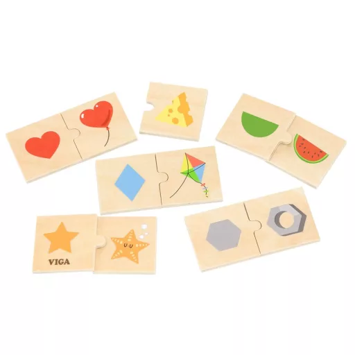 VIGA árnyékpárosító fa puzzle – logikai fejlesztő játék