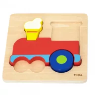 Viga montessori magasított puzzle - mozdony