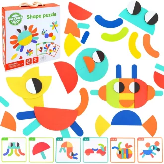   Woopie fa montessori 55 db-os puzzle készlet - 40 különböző minta