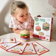 JátékWoopie montesszori hamburger feladatkártyákkal