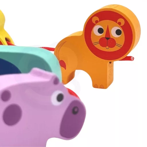 JátékWOOPIE vadállatos fűzőcske - fa oktatójáték