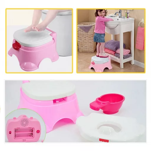 Woopie zenélő bili – 3 az 1-ben ergonomikus bili, fellépő és ülőke