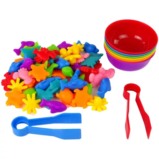 Woopie montessori csipeszelős játék - 64 db-os fejlesztő