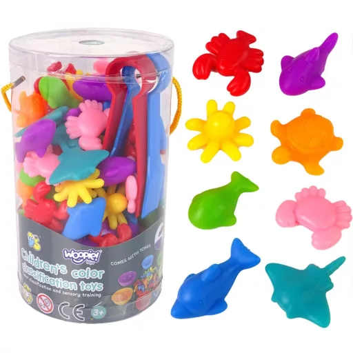 Woopie montessori csipeszelős játék - 64 db-os fejlesztő