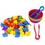   Woopie montessori csipeszelős játék - 56 db-os színválogató