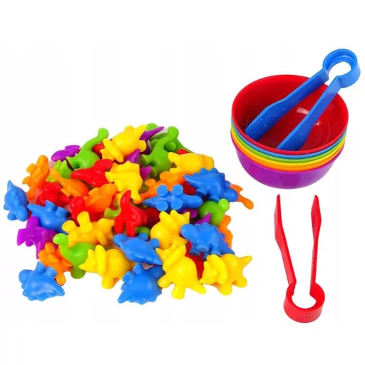 Woopie montessori csipeszelős játék - 56 db-os színválogató
